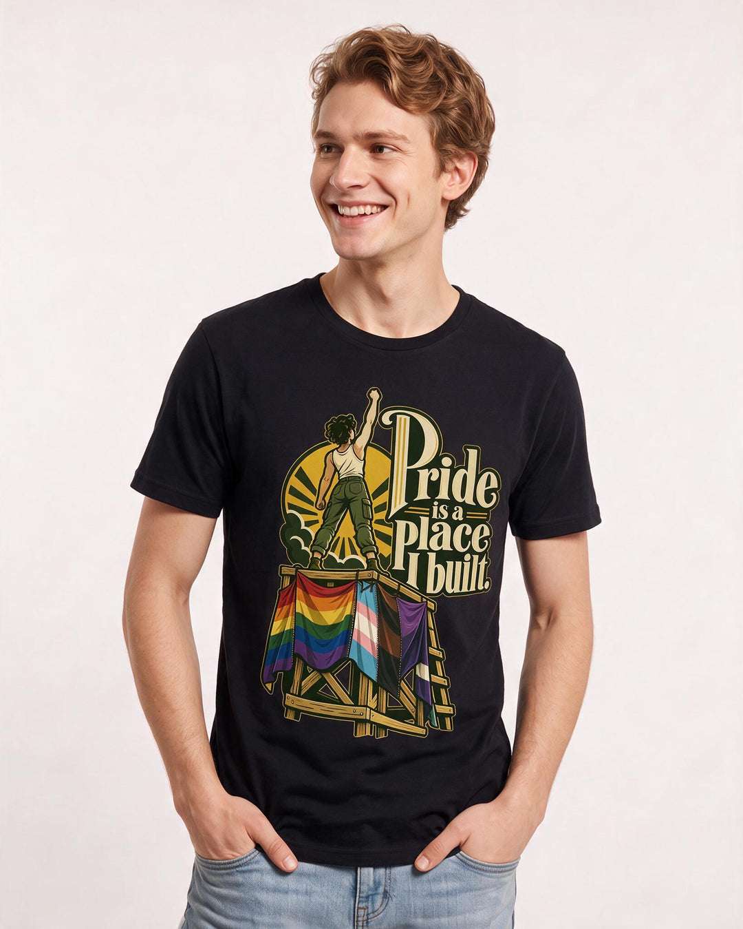 Pride Black T-Shirt for Men – Everyday Expression Graphic Tee product image 1