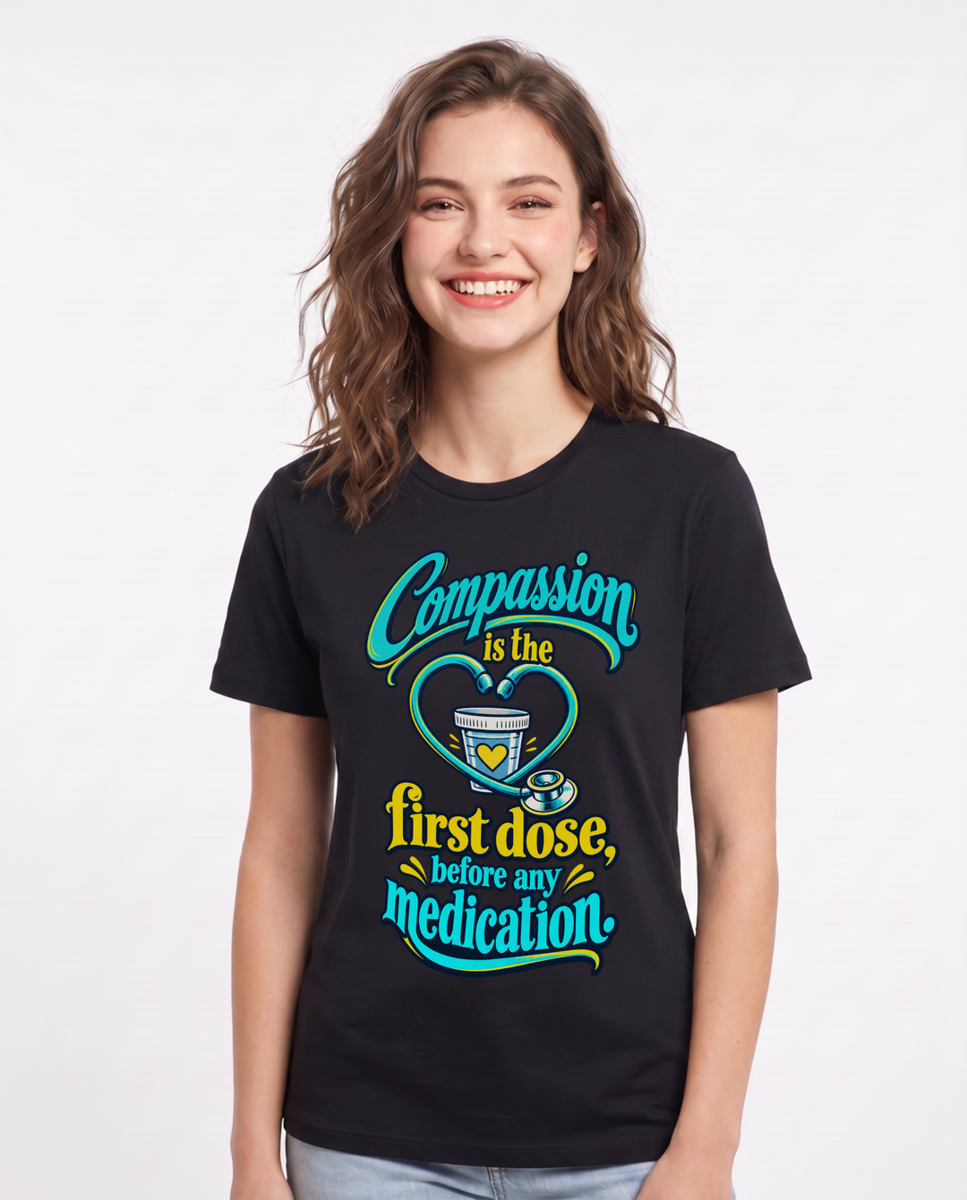 Nurse Black T-Shirt for Women – Nursing Life Graphic Tee product image 3
