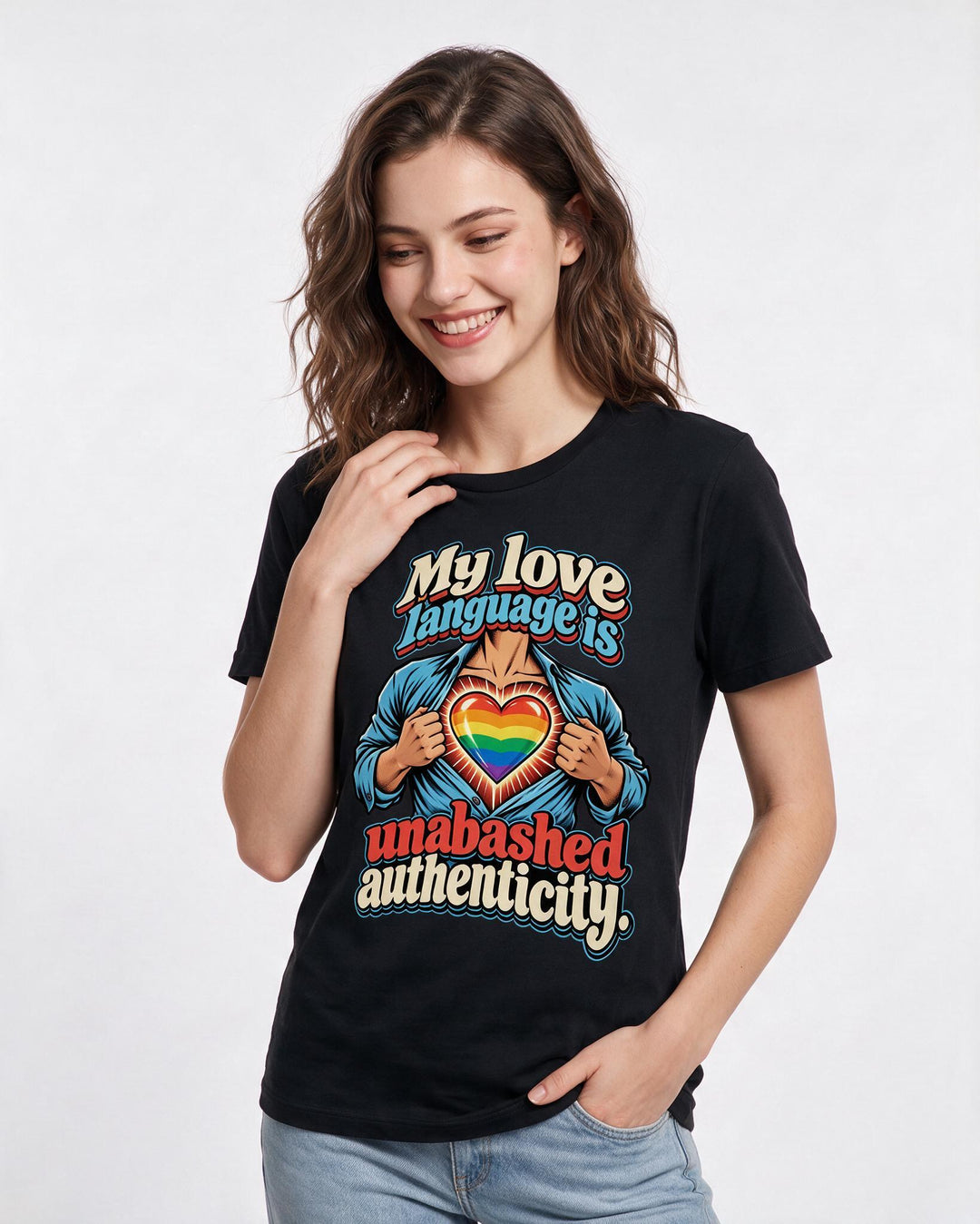 Pride Black T-Shirt for Women – Everyday Expression Graphic Tee product image 1