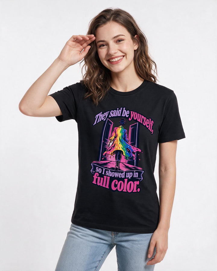 Pride Black T-Shirt for Women – Everyday Expression Graphic Tee product image 1