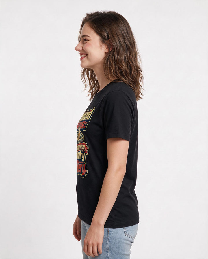Beer Black T-Shirt for Women – Everyday Expression Graphic Tee product image 2