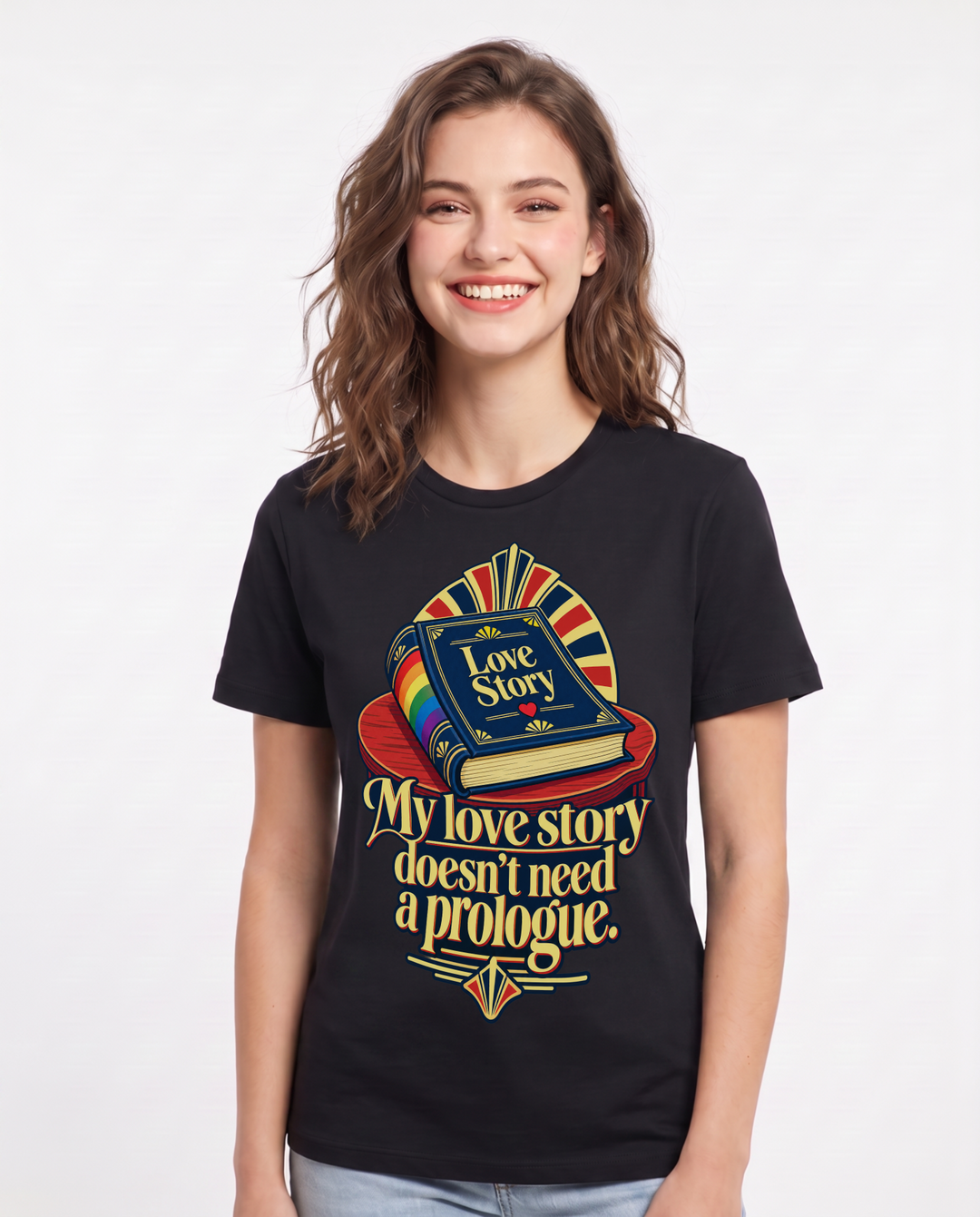 Pride Black T-Shirt for Women – Everyday Expression Graphic Tee product image 3