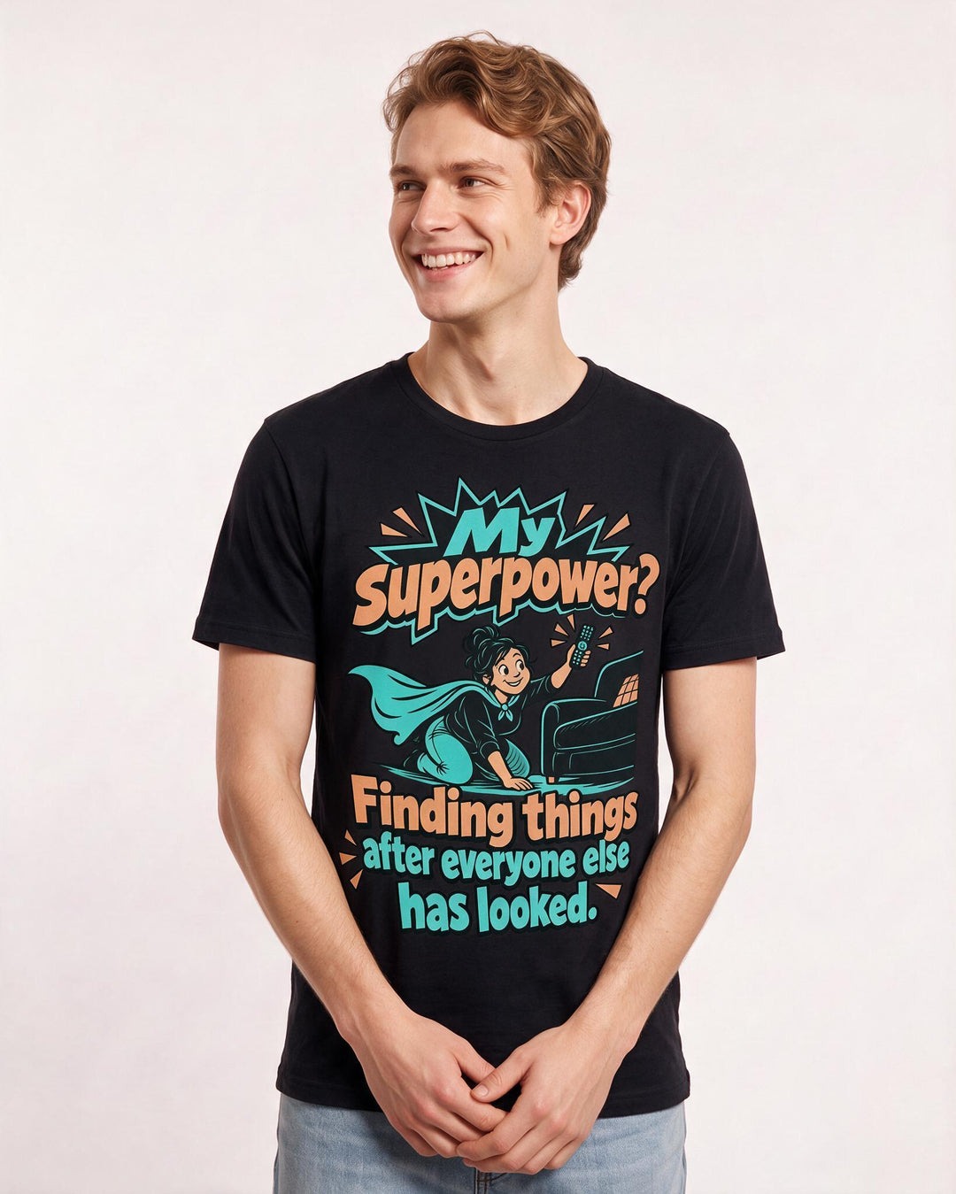 Grandparent Black T-Shirt for Men – Everyday Expression Graphic Tee product image 1