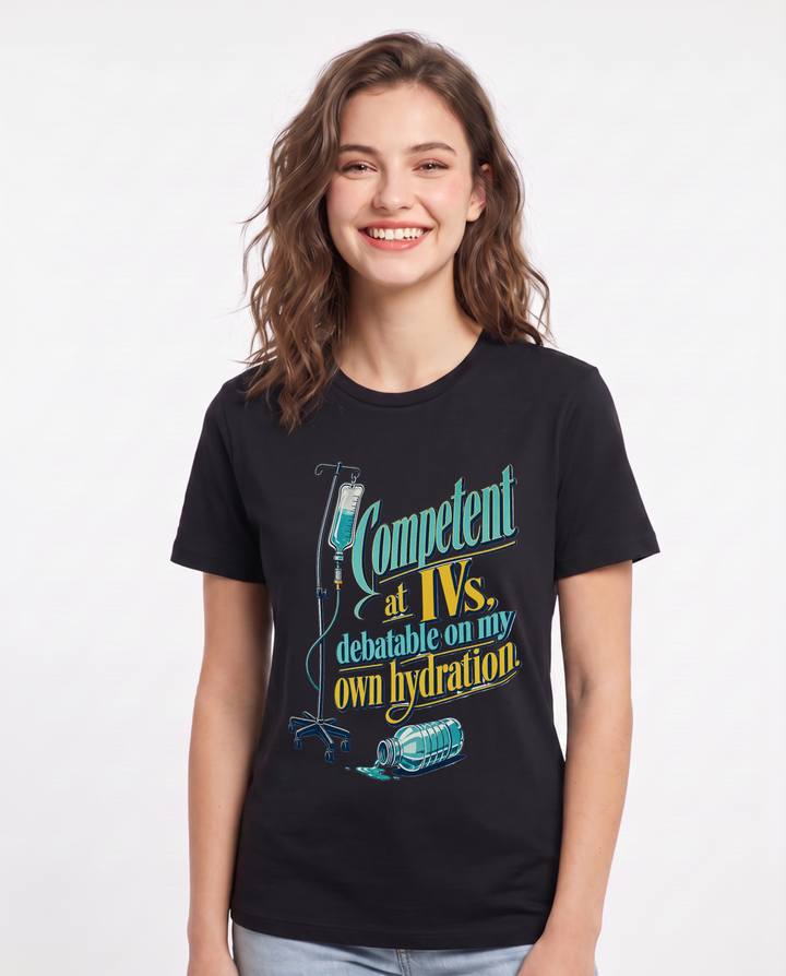 Nurse Black T-Shirt for Women – Nursing Life Graphic Tee product image 3