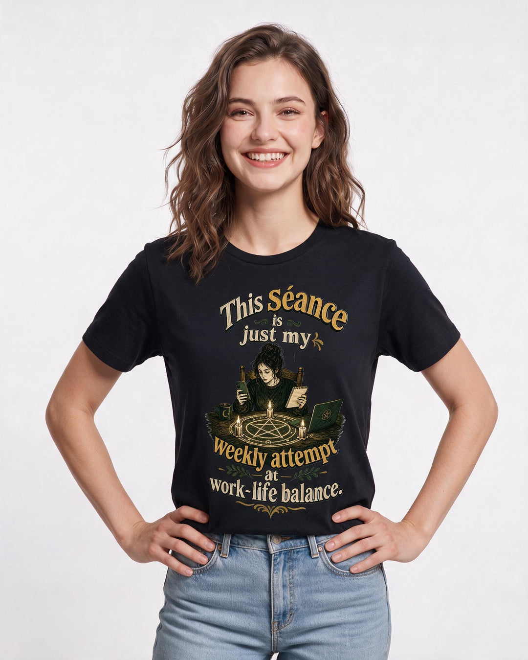 Halloween Black T-Shirt for Women – Halloween Theme Graphic Tee product image 1