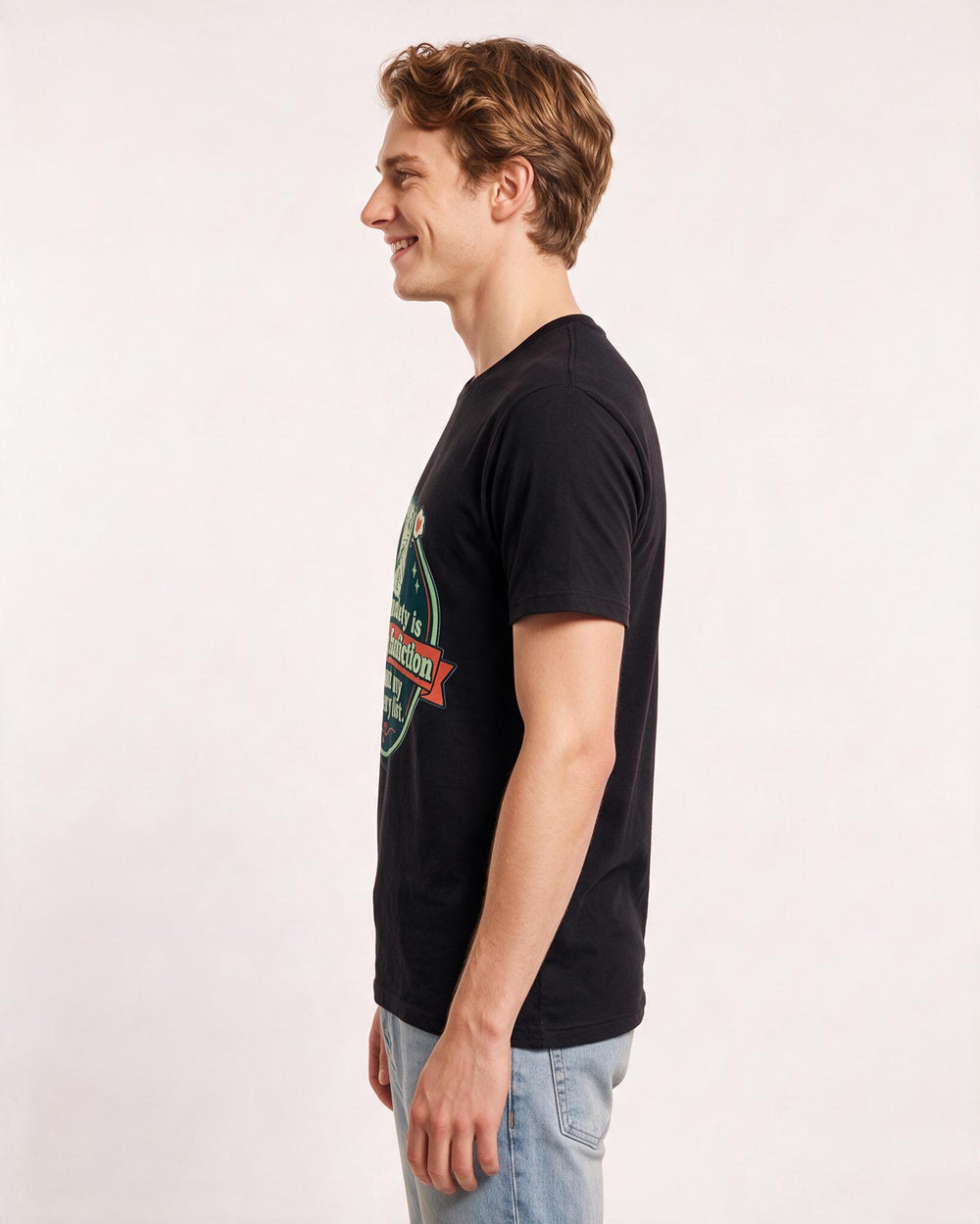 Graphic Men's Black T-Shirt - My anxiety is writing fanfiction about product image 2
