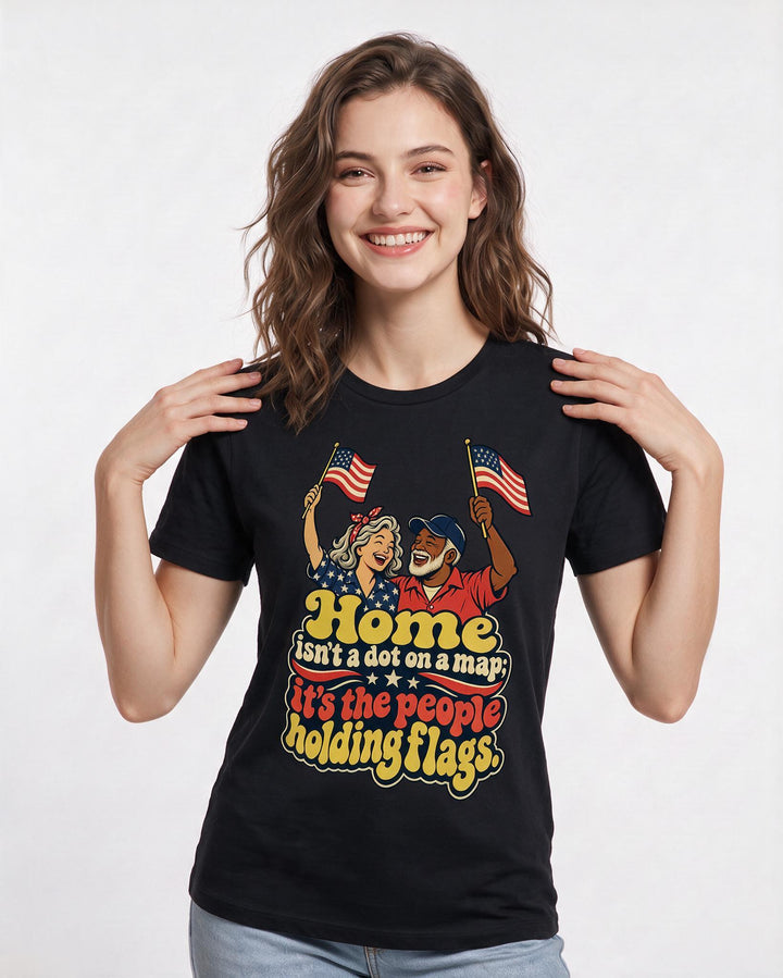 Patriotic Black T-Shirt for Women – Everyday Expression Graphic Tee product image 1