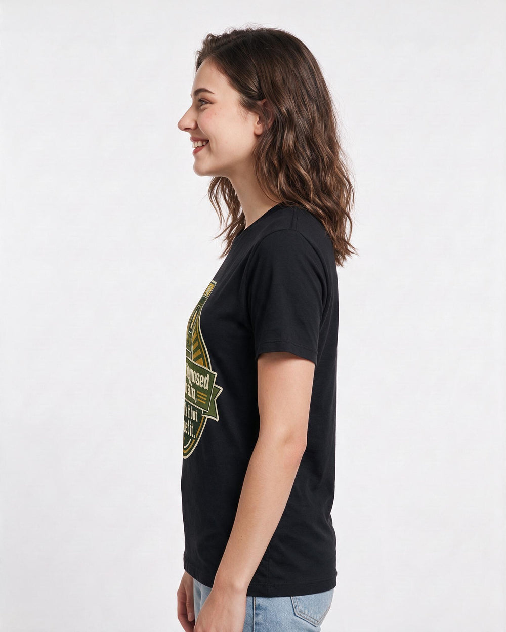 Graphic Women's Black T-Shirt - Finally diagnosed my brain, not to fix product image 2