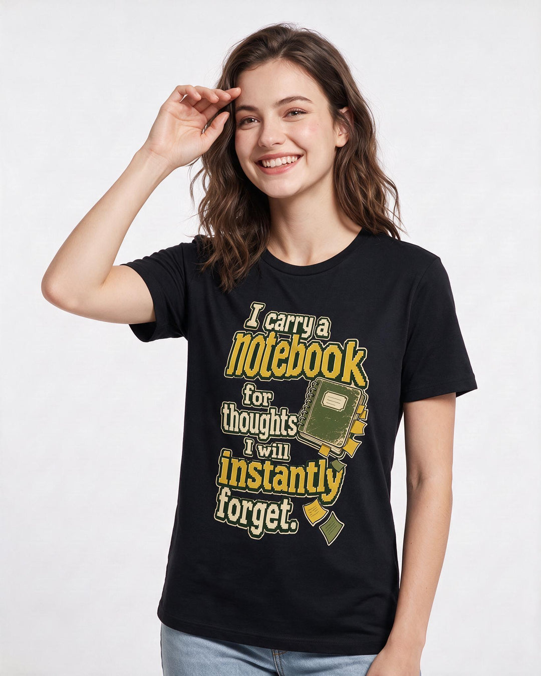 Meme Black T-Shirt for Women – Everyday Expression Graphic Tee product image 3