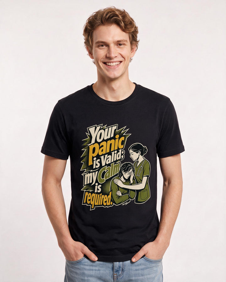 Nurse Black T-Shirt for Men – Nursing Life Graphic Tee product image 1