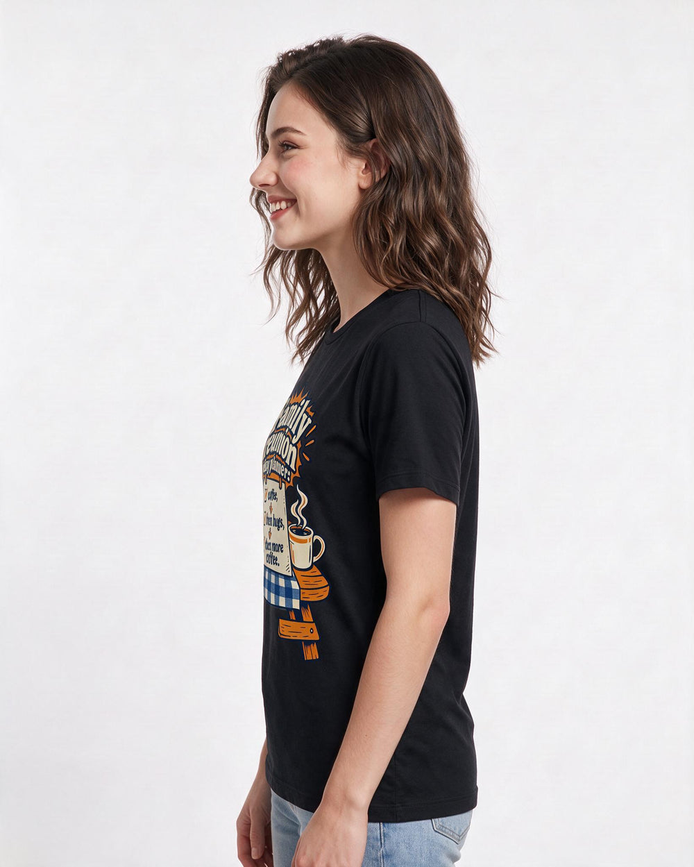 Family Black T-Shirt for Women – Everyday Expression Graphic Tee product image 2