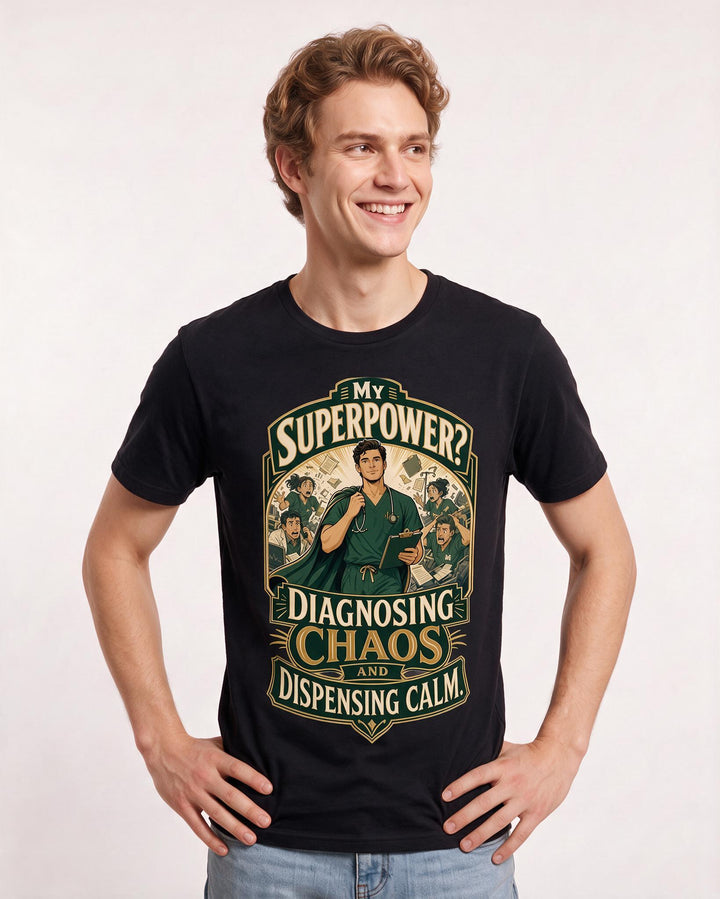 Nurse Black T-Shirt for Men – Nursing Life Graphic Tee product image 3