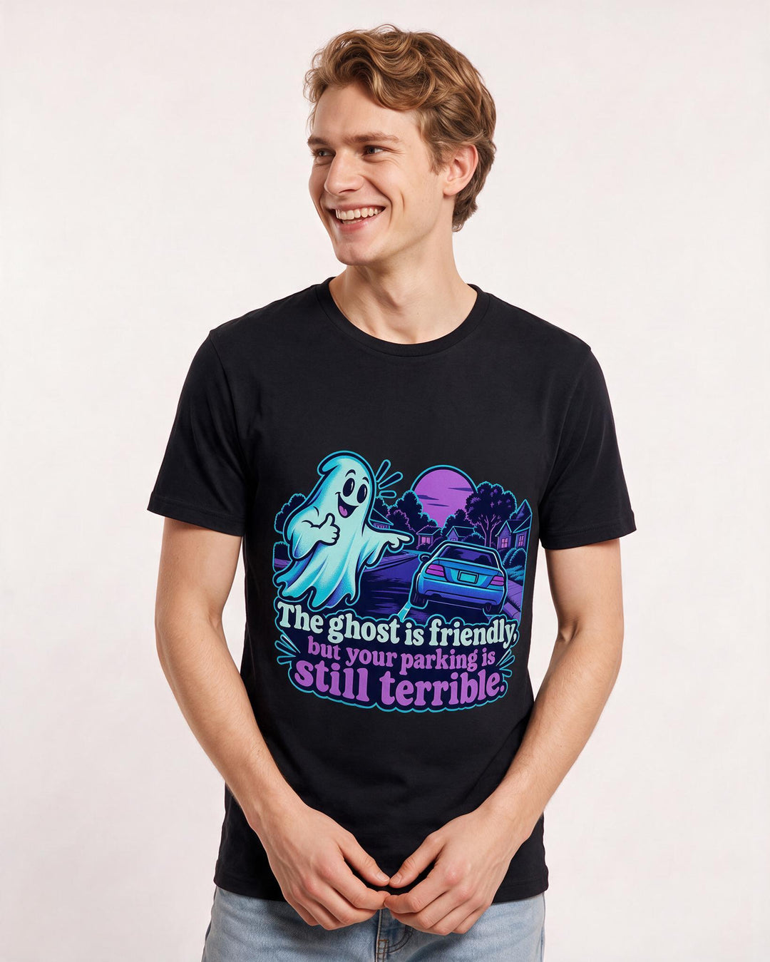 Halloween Black T-Shirt for Men – Halloween Theme Graphic Tee product image 1
