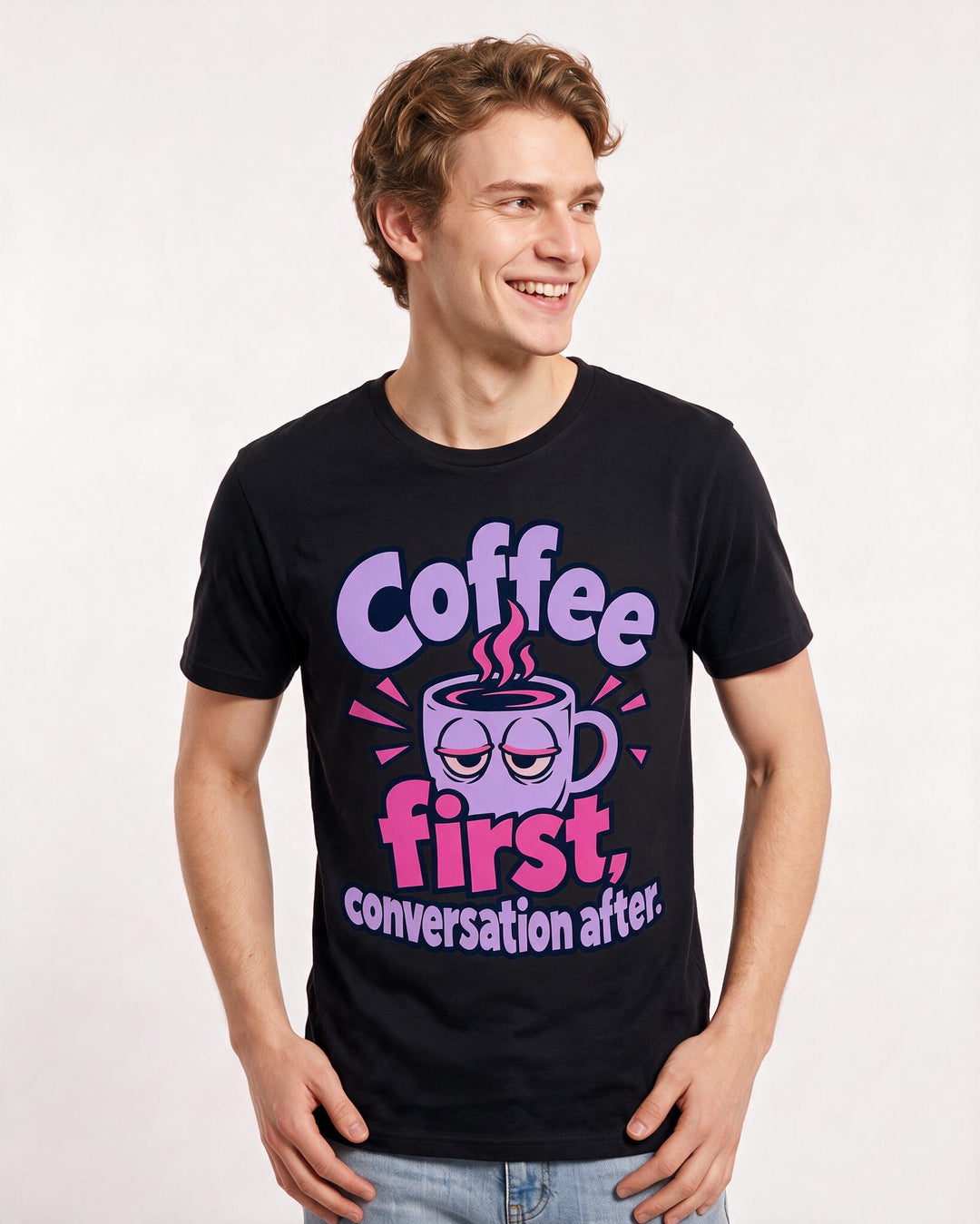 Mom Black T-Shirt for Men – Everyday Expression Graphic Tee product image 1