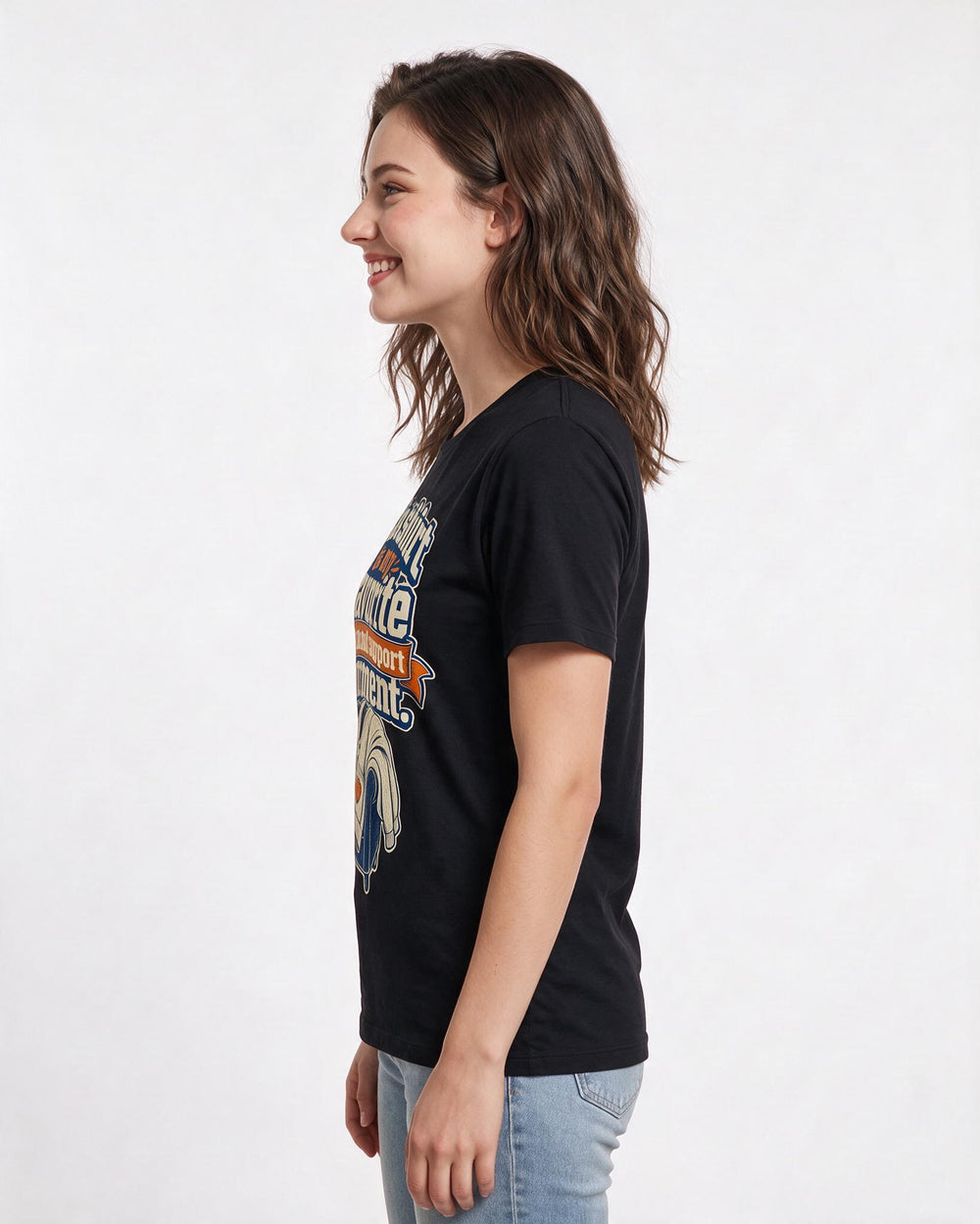 Mom Women's Black T-Shirt – This shirt is my favorite emotional support garment. product image 2