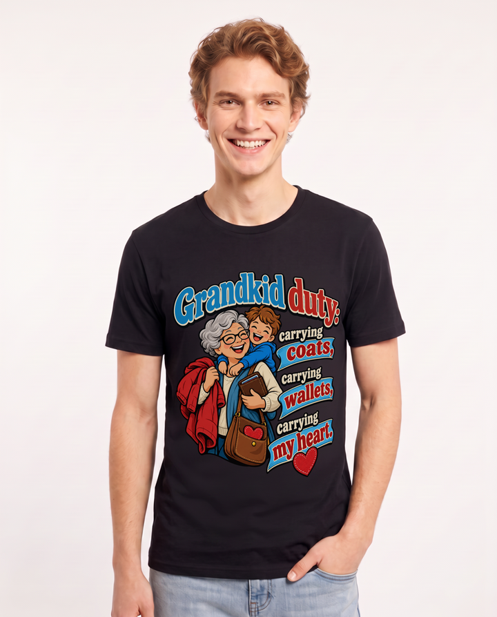 Grandparent Black T-Shirt for Men – Everyday Expression Graphic Tee product image 3