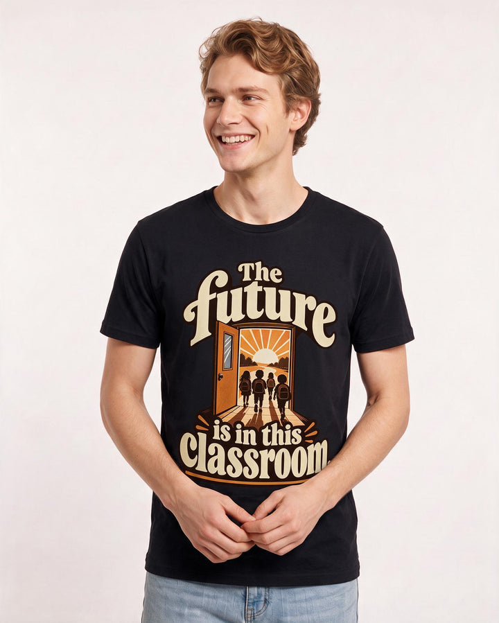 Teacher Black T-Shirt for Men – Everyday Expression Graphic Tee product image 1