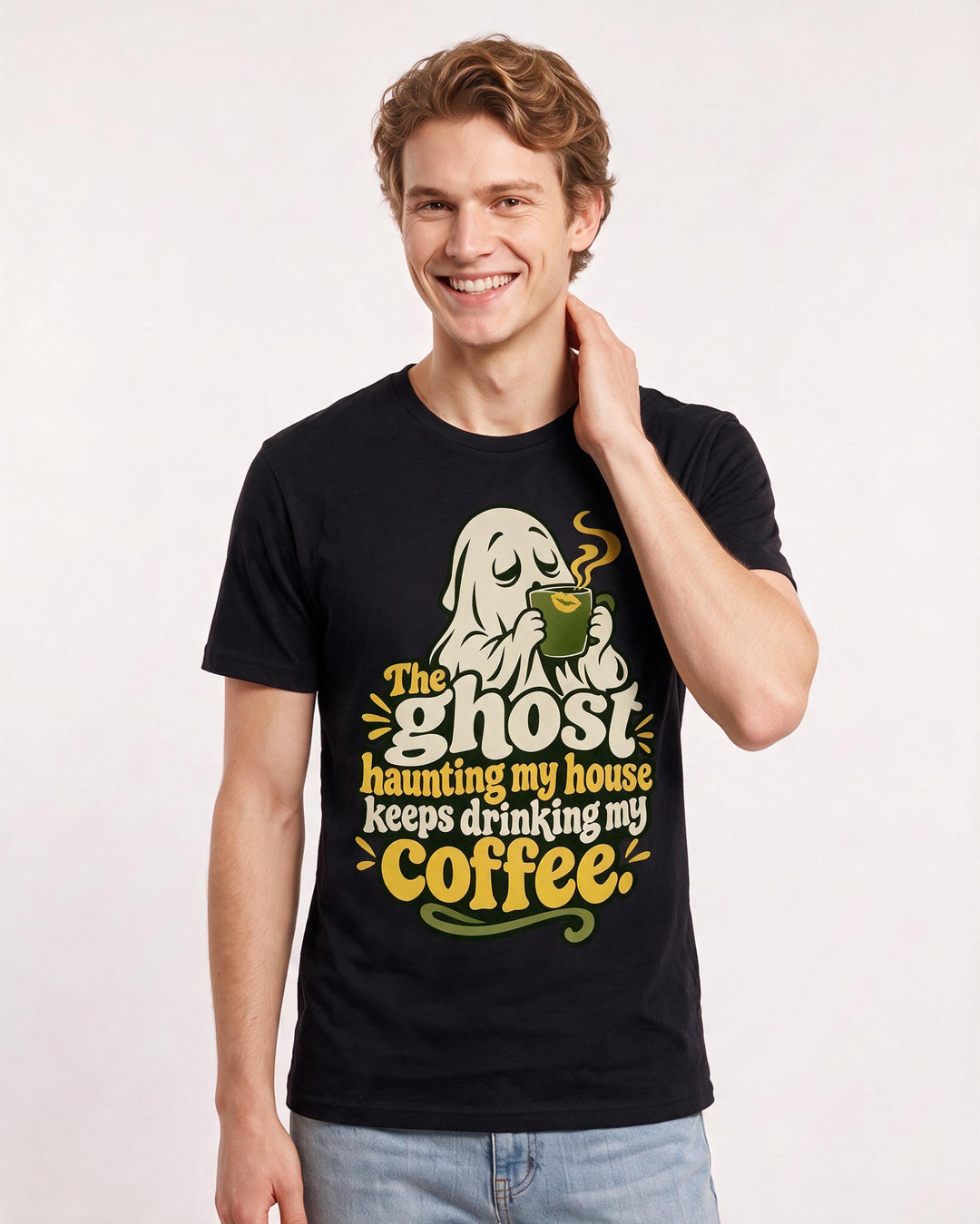 Halloween Black T-Shirt for Men – Halloween Theme Graphic Tee product image 1