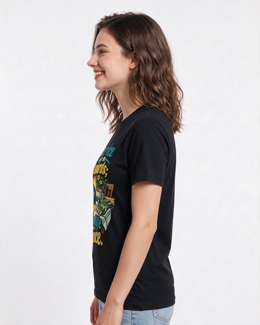 Veteran Black T-Shirt for Women – Everyday Expression Graphic Tee product image 2