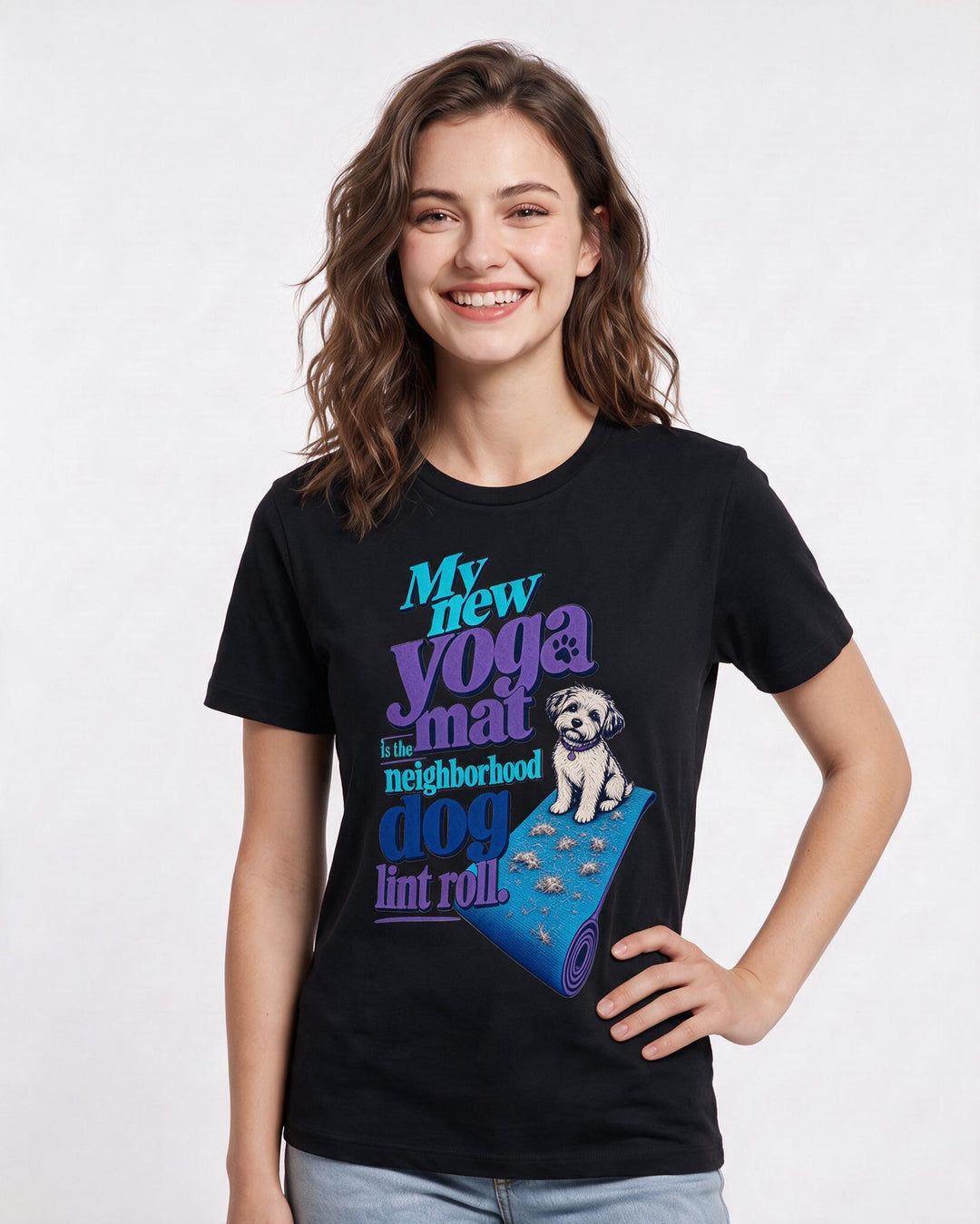 Cat Lover Black T-Shirt for Women – Everyday Expression Graphic Tee product image 1