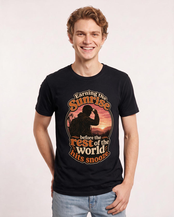 Hunting Black T-Shirt for Men – Everyday Expression Graphic Tee product image 1