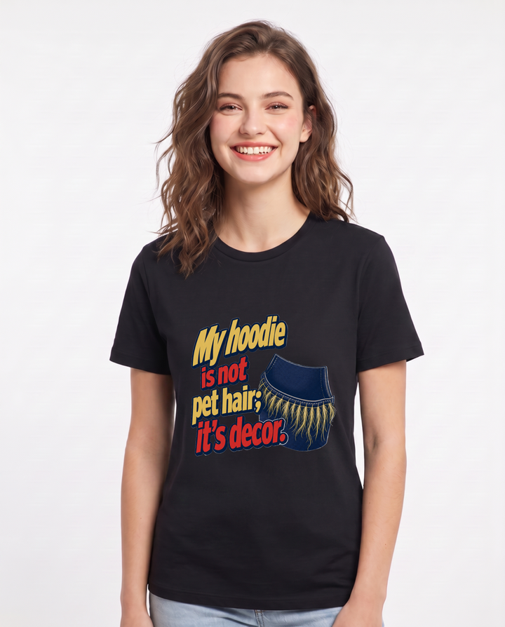 Pet Lover Black T-Shirt for Women – Everyday Expression Graphic Tee product image 1