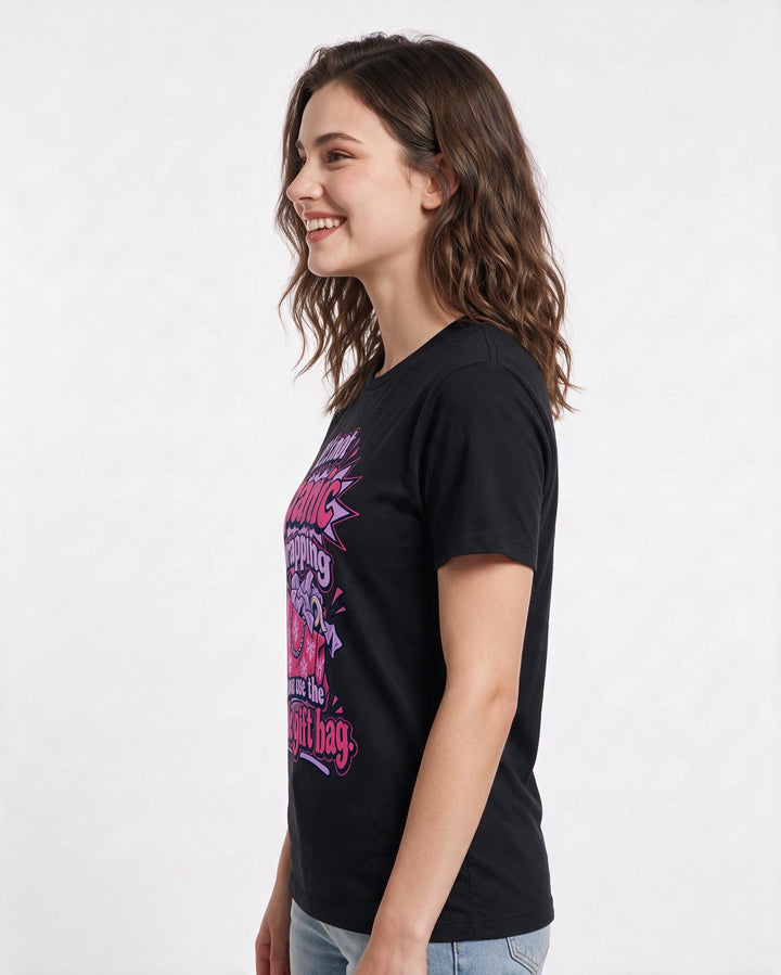 Christmas Black T-Shirt for Women – Holiday Theme Graphic Tee product image 2