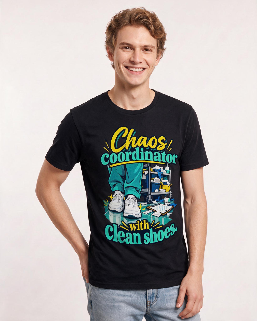 Nurse Black T-Shirt for Men – Nursing Life Graphic Tee product image 1