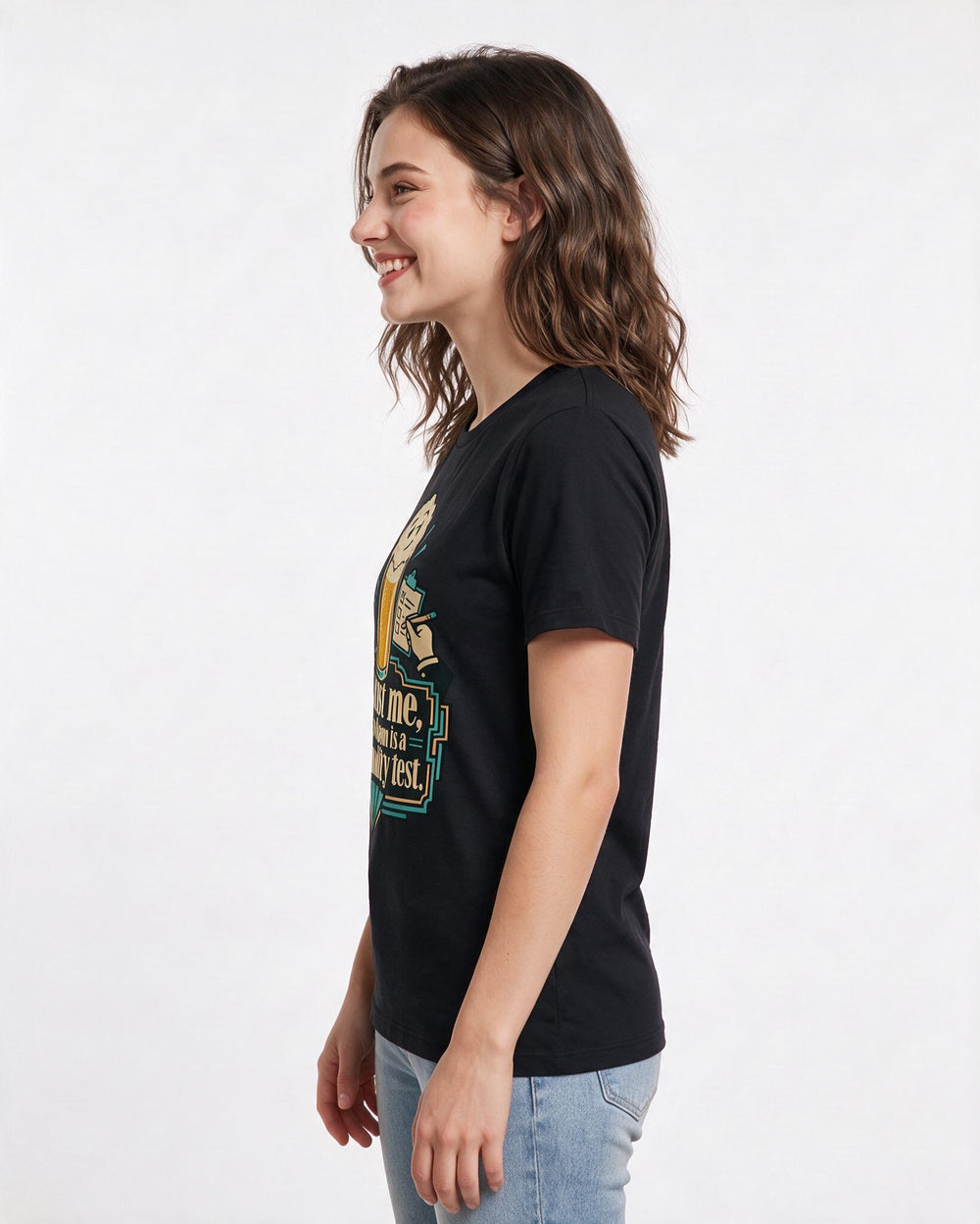 Beer Black T-Shirt for Women – Everyday Expression Graphic Tee product image 2