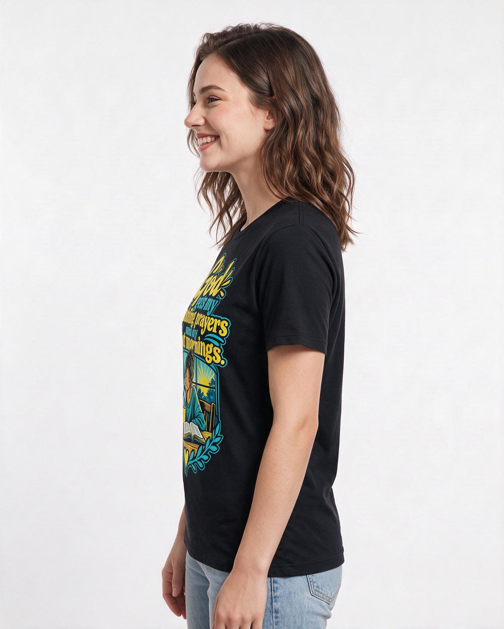 Christian Faith Black T-Shirt for Women – Everyday Expression Graphic Tee product image 2