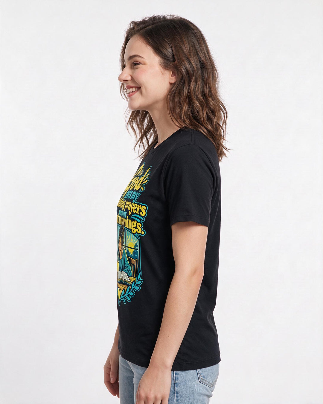 Christian Faith Black T-Shirt for Women – Everyday Expression Graphic Tee product image 2