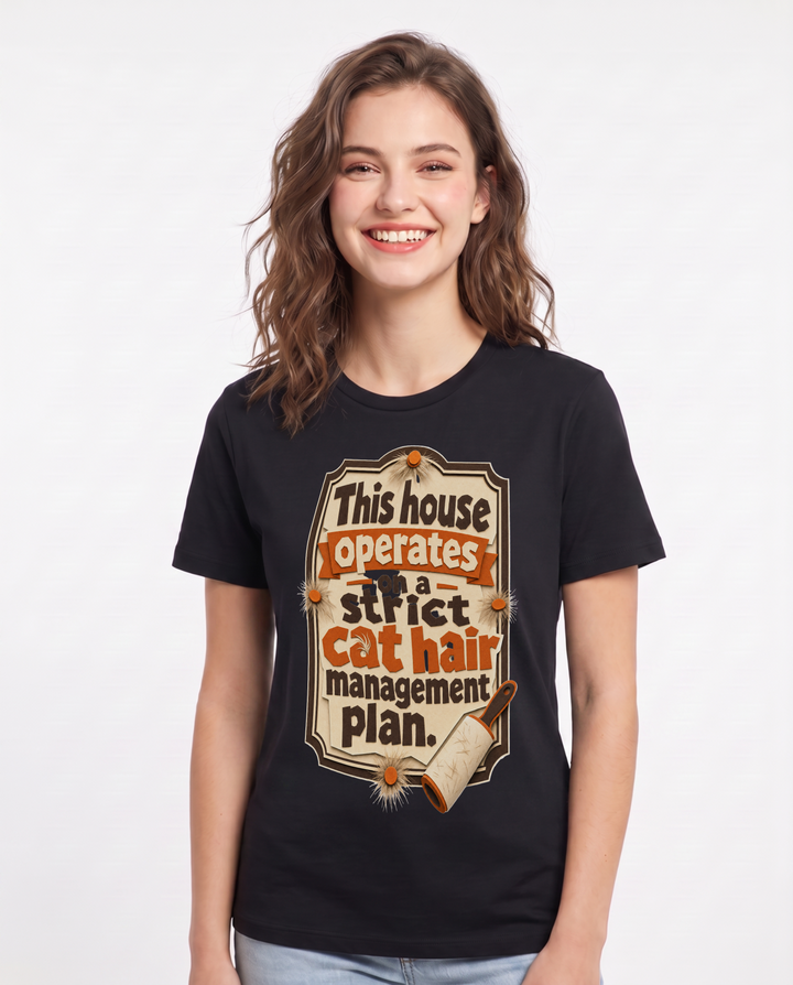 Cat Lover Black T-Shirt for Women – Everyday Expression Graphic Tee product image 3