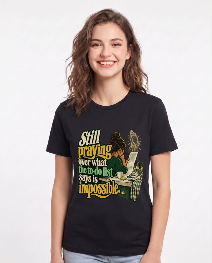 Christian Faith Black T-Shirt for Women – Everyday Expression Graphic Tee product image 3