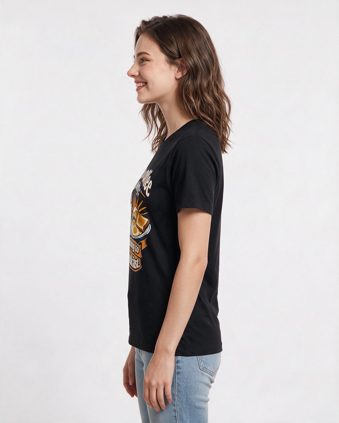 Graduation Black T-Shirt for Women – Everyday Expression Graphic Tee product image 2
