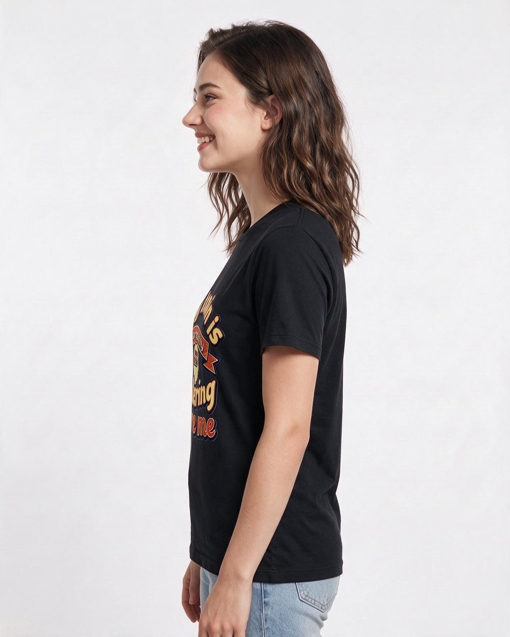Gaming Women's Black T-Shirt – My brain is currently rendering future me product image 2
