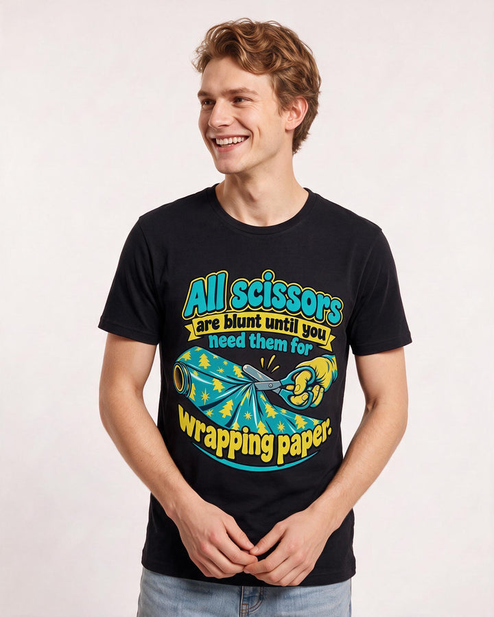 Christmas Black T-Shirt for Men – Holiday Theme Graphic Tee product image 1