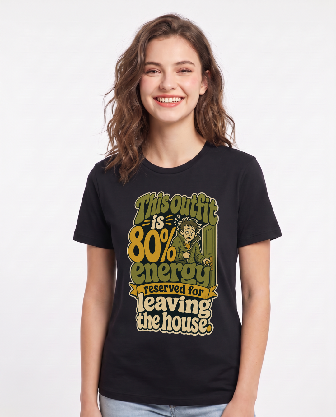 Meme Black T-Shirt for Women – Everyday Expression Graphic Tee product image 1