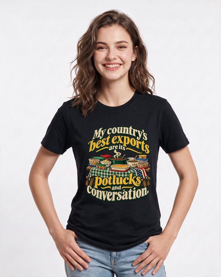 Patriotic Black T-Shirt for Women – Everyday Expression Graphic Tee product image 1