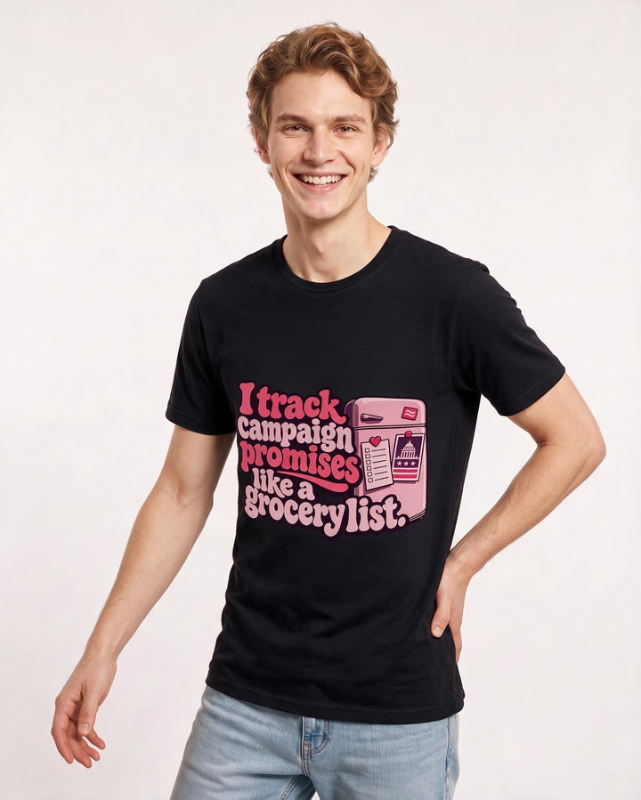 Political Statement Black T-Shirt for Men – Everyday Expression Graphic Tee product image 1