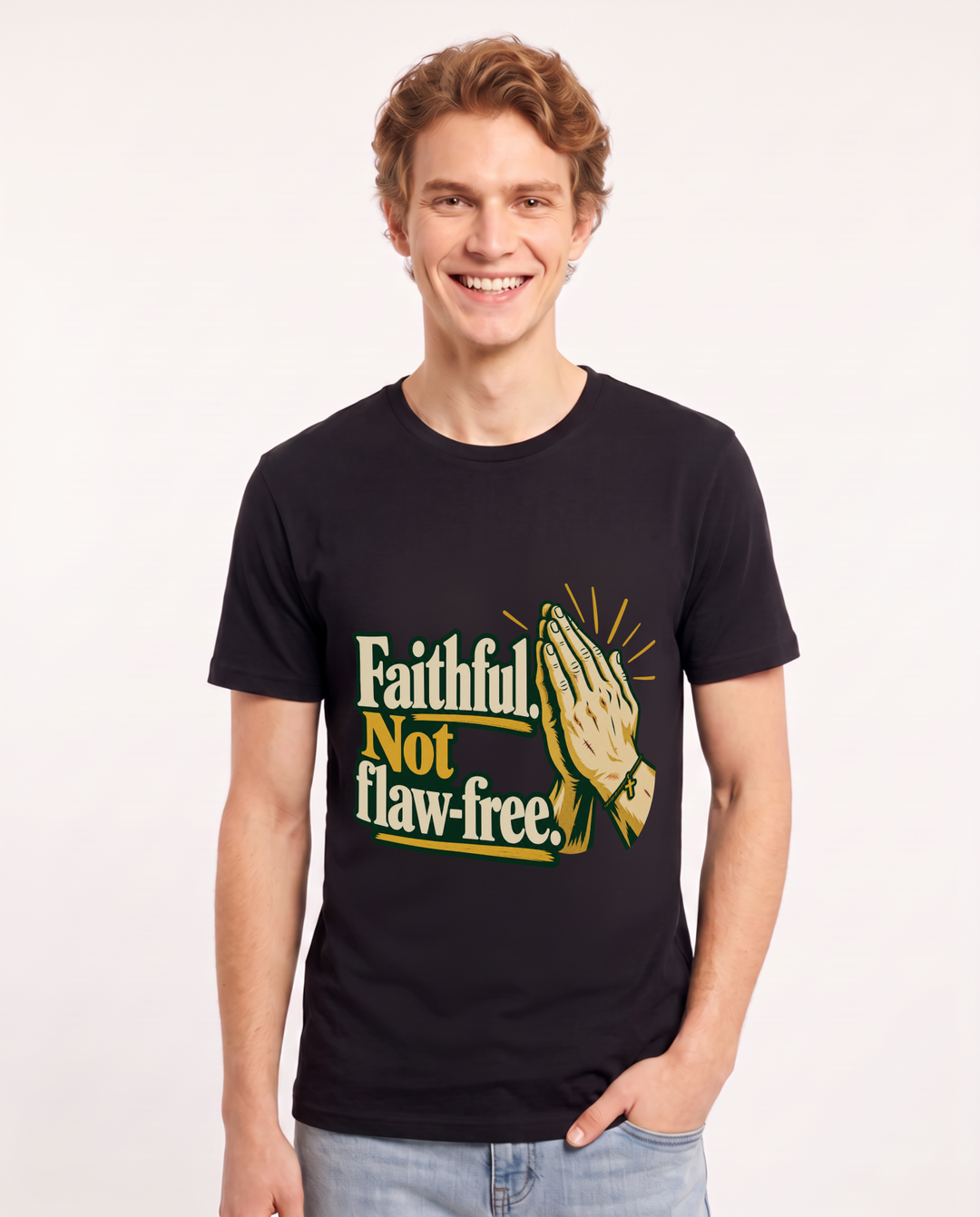 Christian Faith Black T-Shirt for Men – Everyday Expression Graphic Tee product image 3