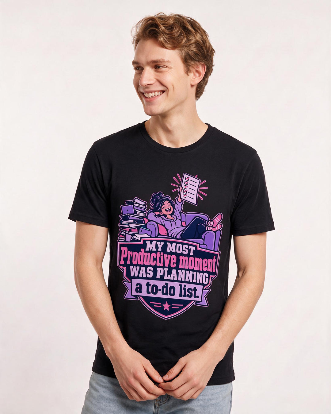 Meme Black T-Shirt for Men – Everyday Expression Graphic Tee product image 1