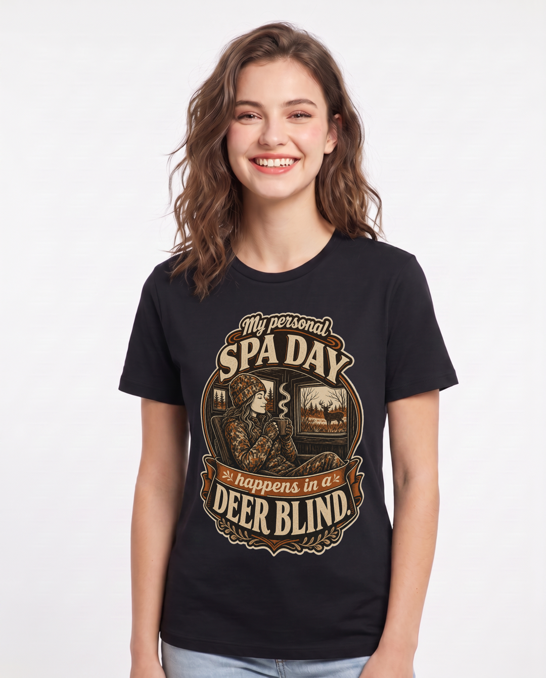 Hunting Black T-Shirt for Women – Everyday Expression Graphic Tee product image 3