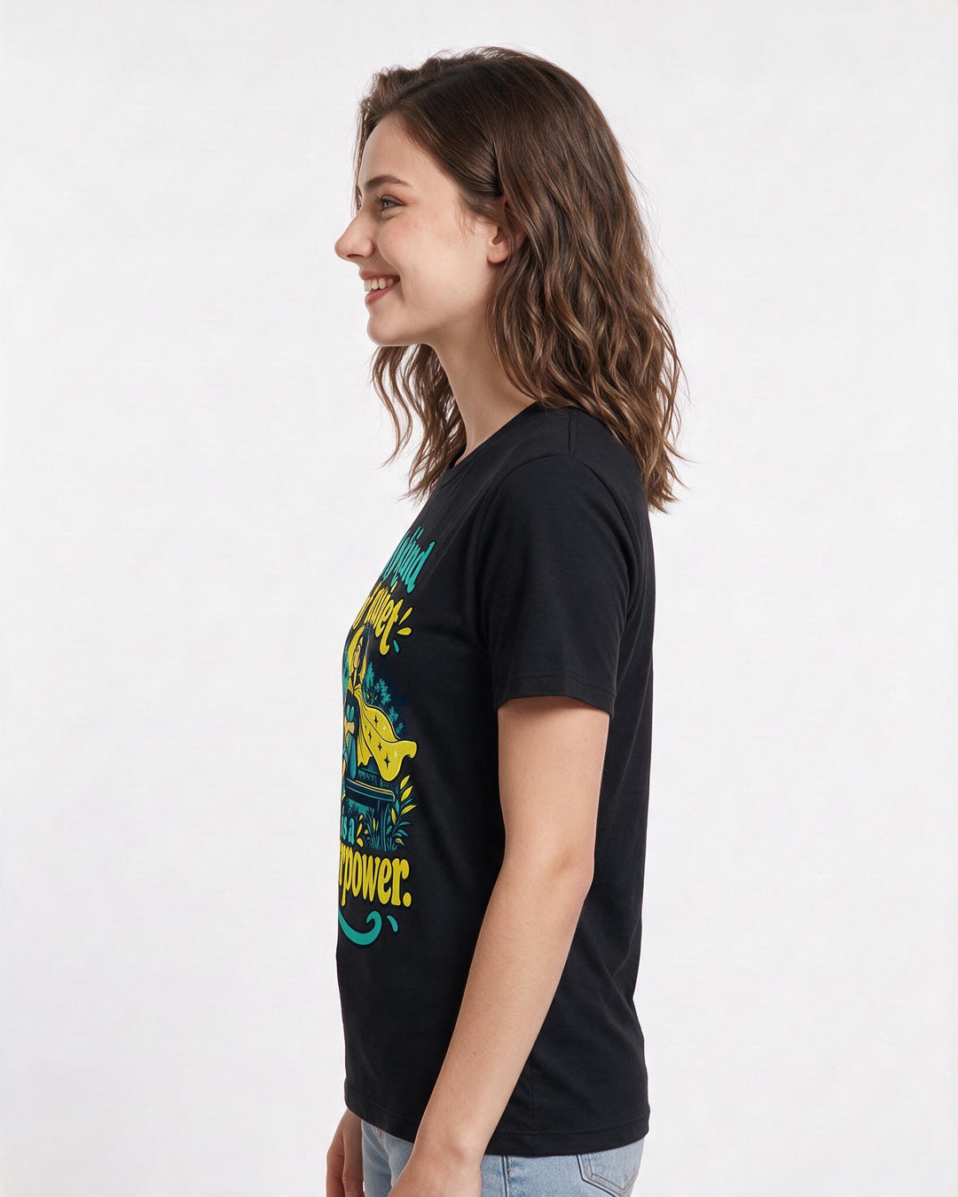 Neurodiversity Black T-Shirt for Women – Everyday Expression Graphic Tee product image 2