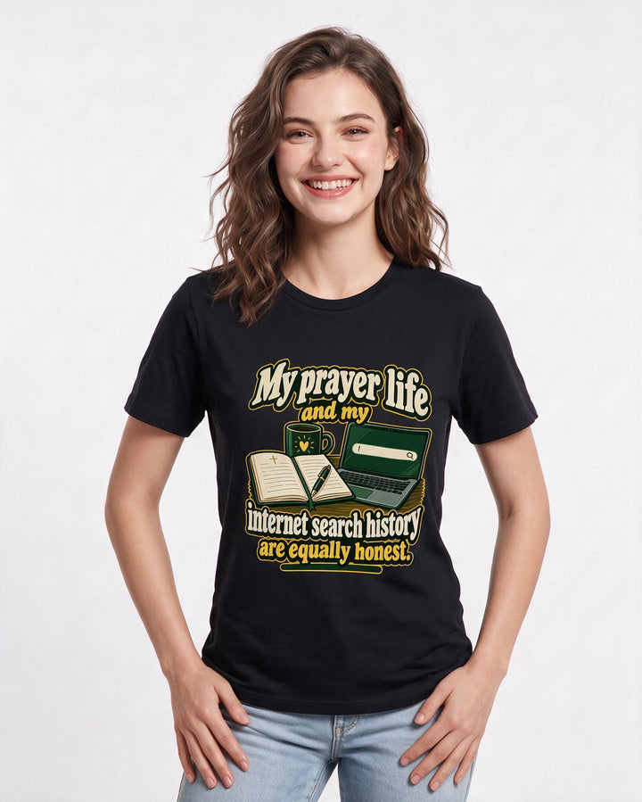 Christian Faith Black T-Shirt for Women – Everyday Expression Graphic Tee product image 1