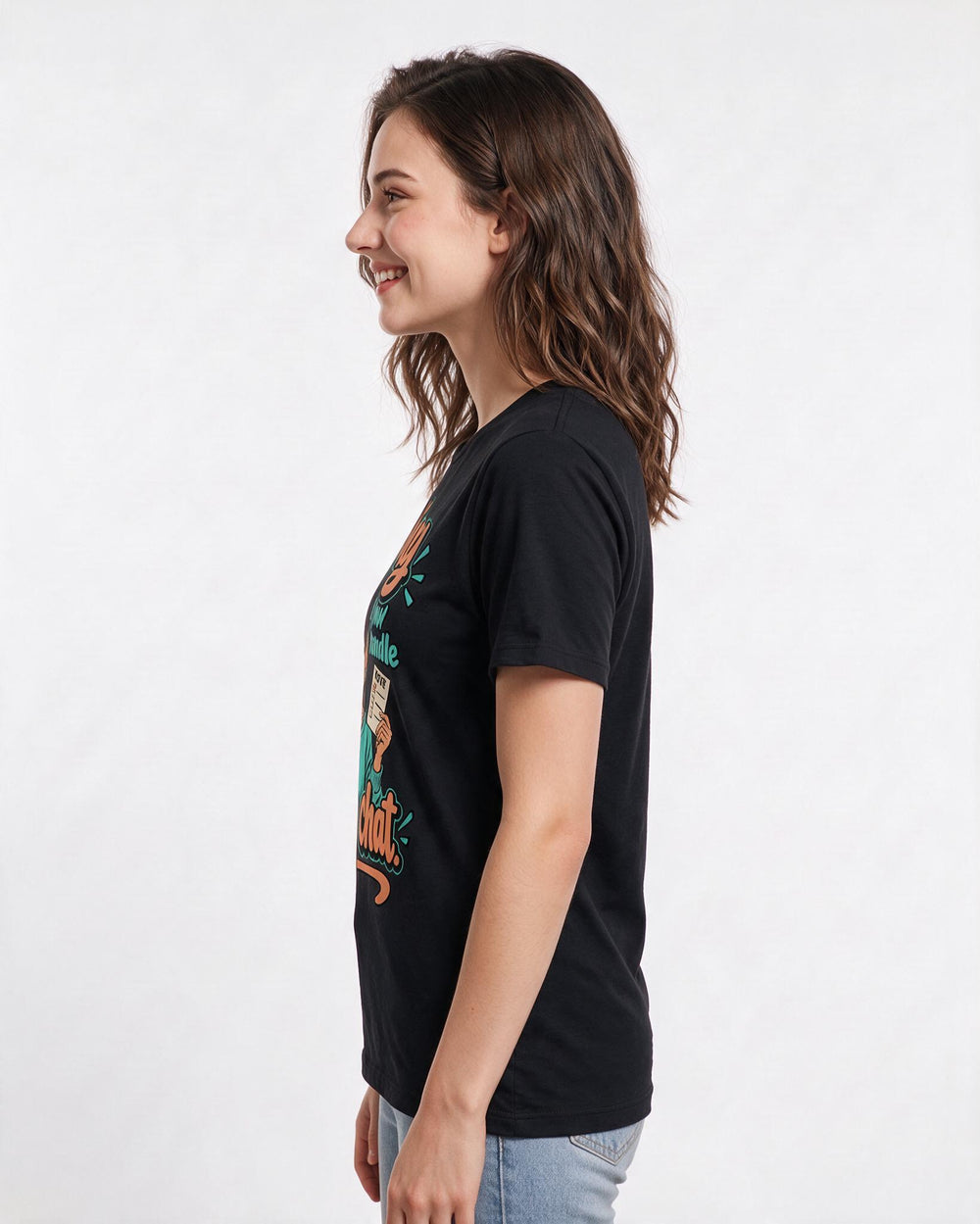 Political Statement Black T-Shirt for Women – Everyday Expression Graphic Tee product image 2