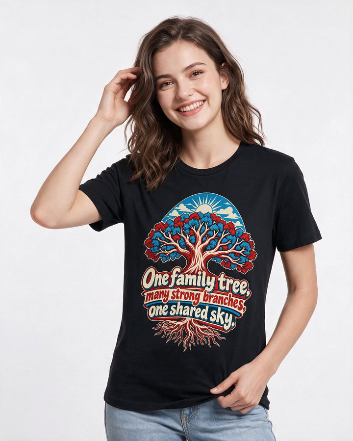 Patriotic Black T-Shirt for Women – Everyday Expression Graphic Tee product image 1