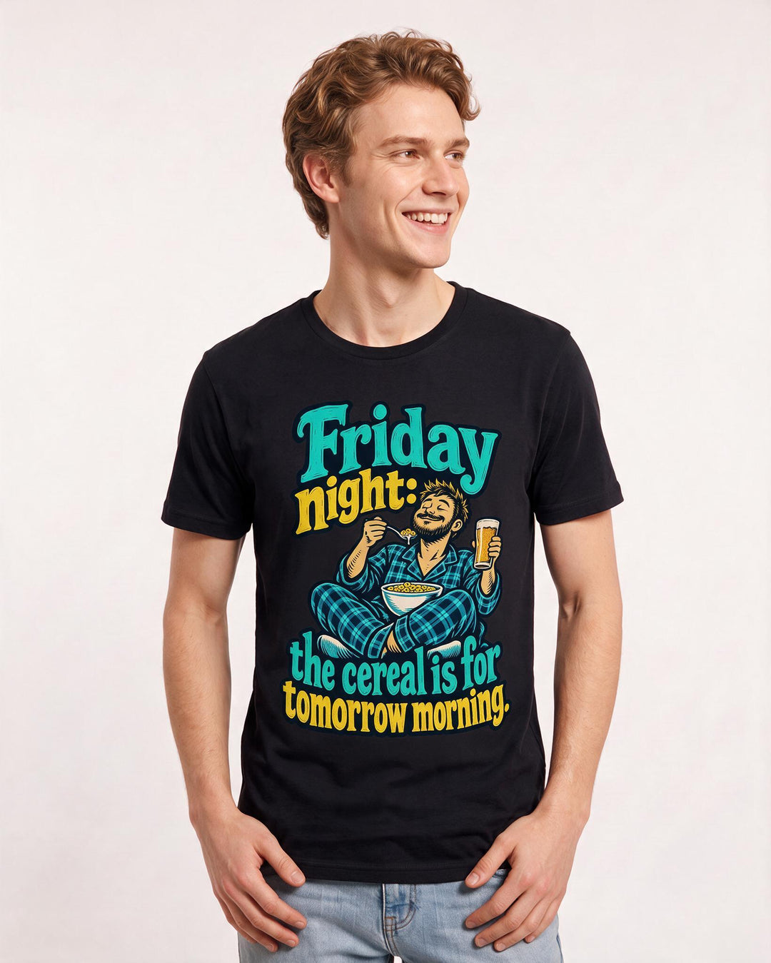 Beer Black T-Shirt for Men – Everyday Expression Graphic Tee product image 1