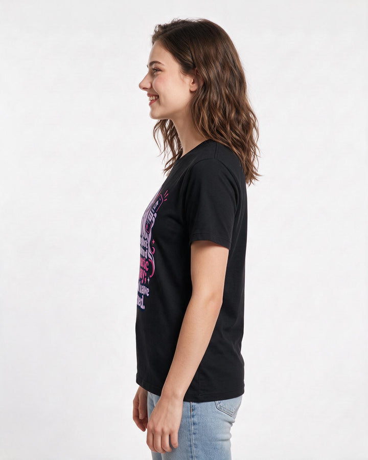 Halloween Black T-Shirt for Women – Halloween Theme Graphic Tee product image 2