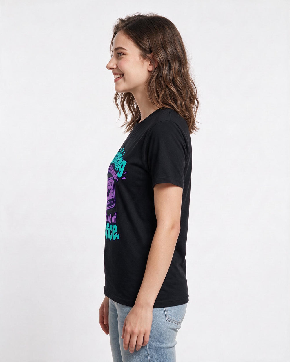 Neurodiversity Black T-Shirt for Women – Everyday Expression Graphic Tee product image 2