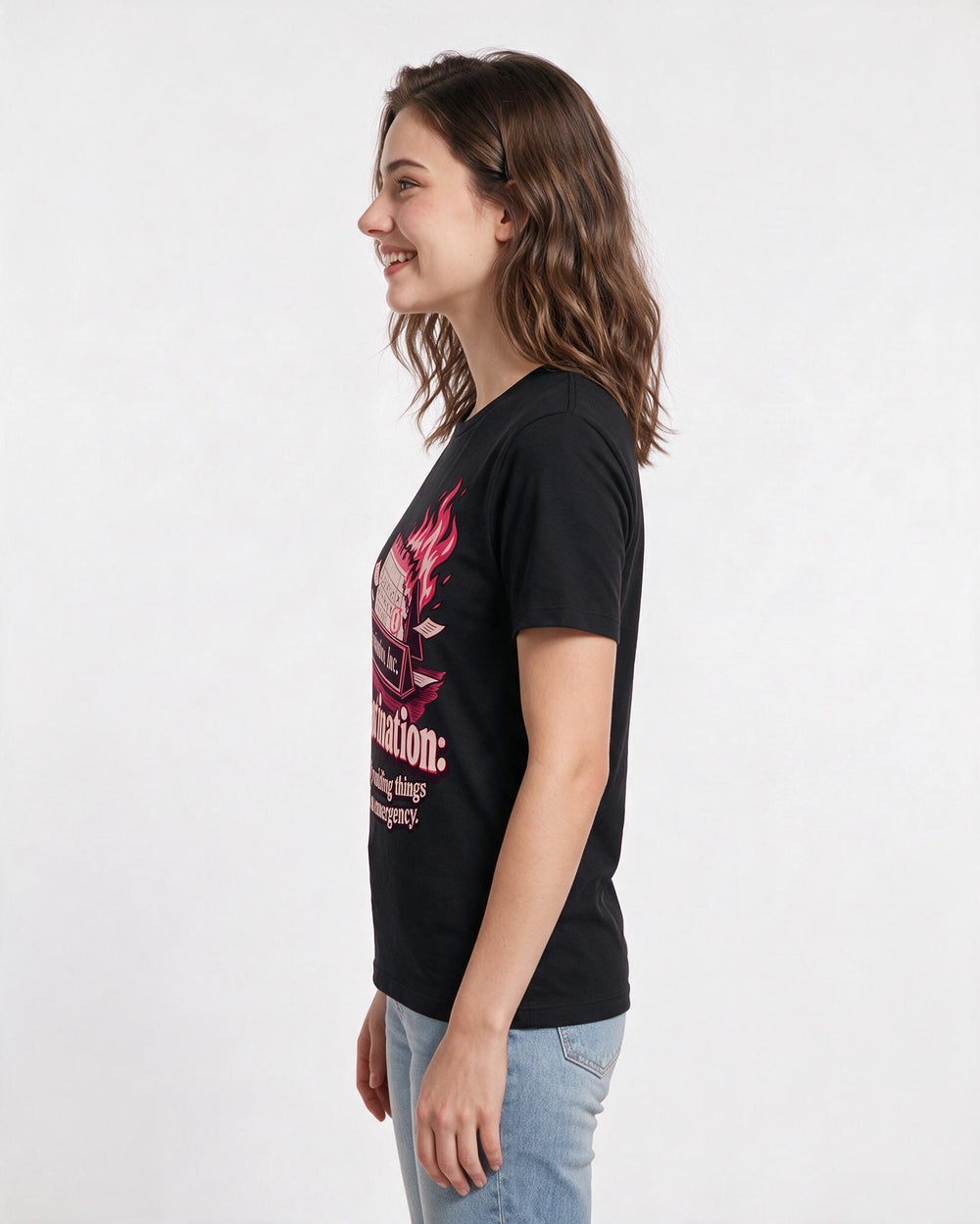 Meme Black T-Shirt for Women – Everyday Expression Graphic Tee product image 2